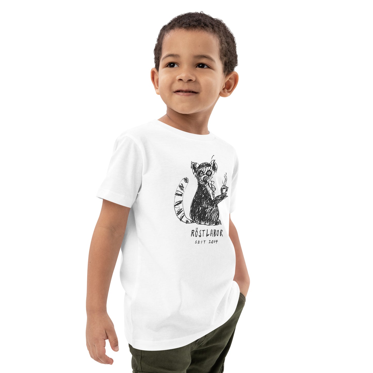 Bio-Baumwoll-Kinder T-Shirt mit Lemur
